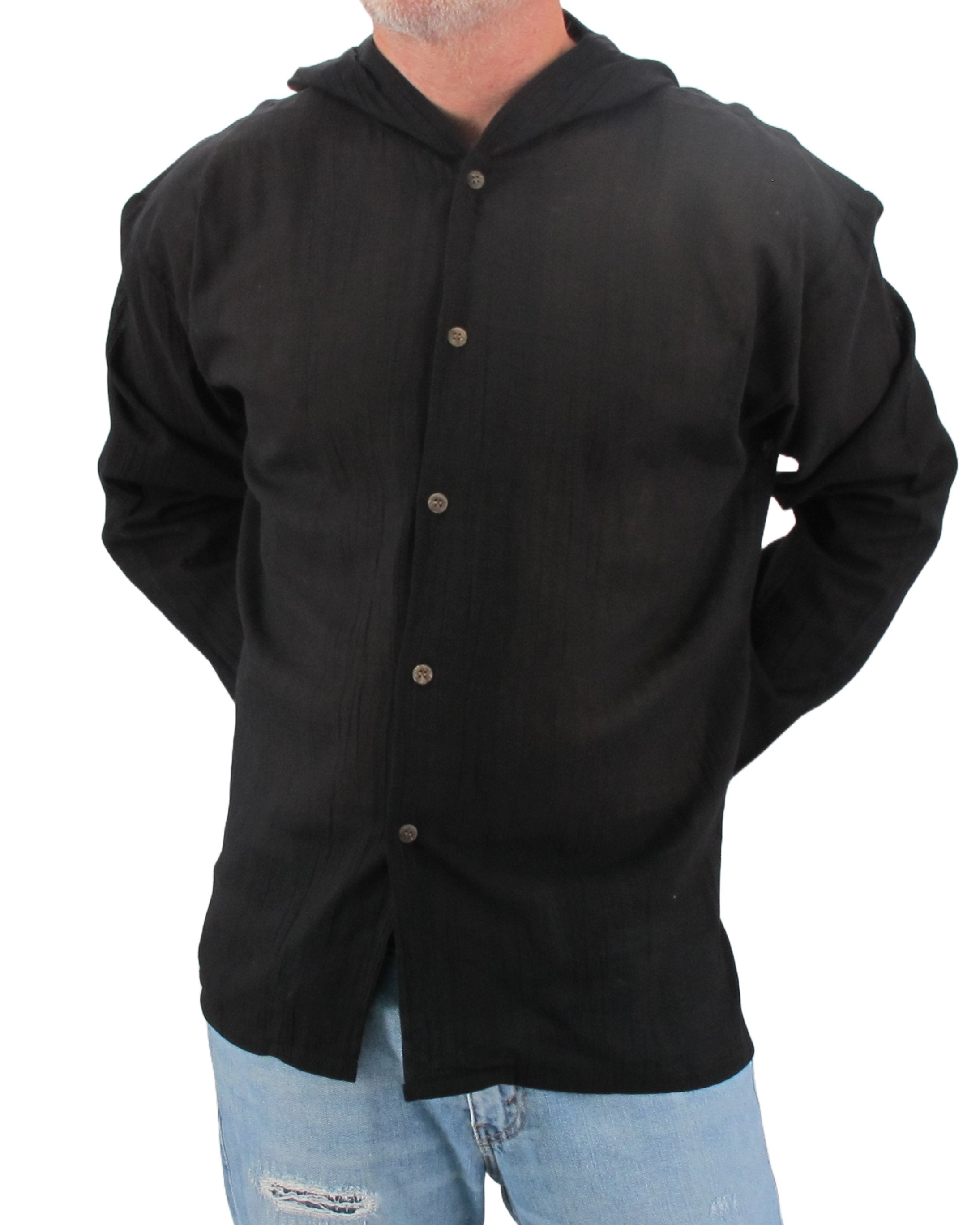 Button up shirt with hot sale hoodie