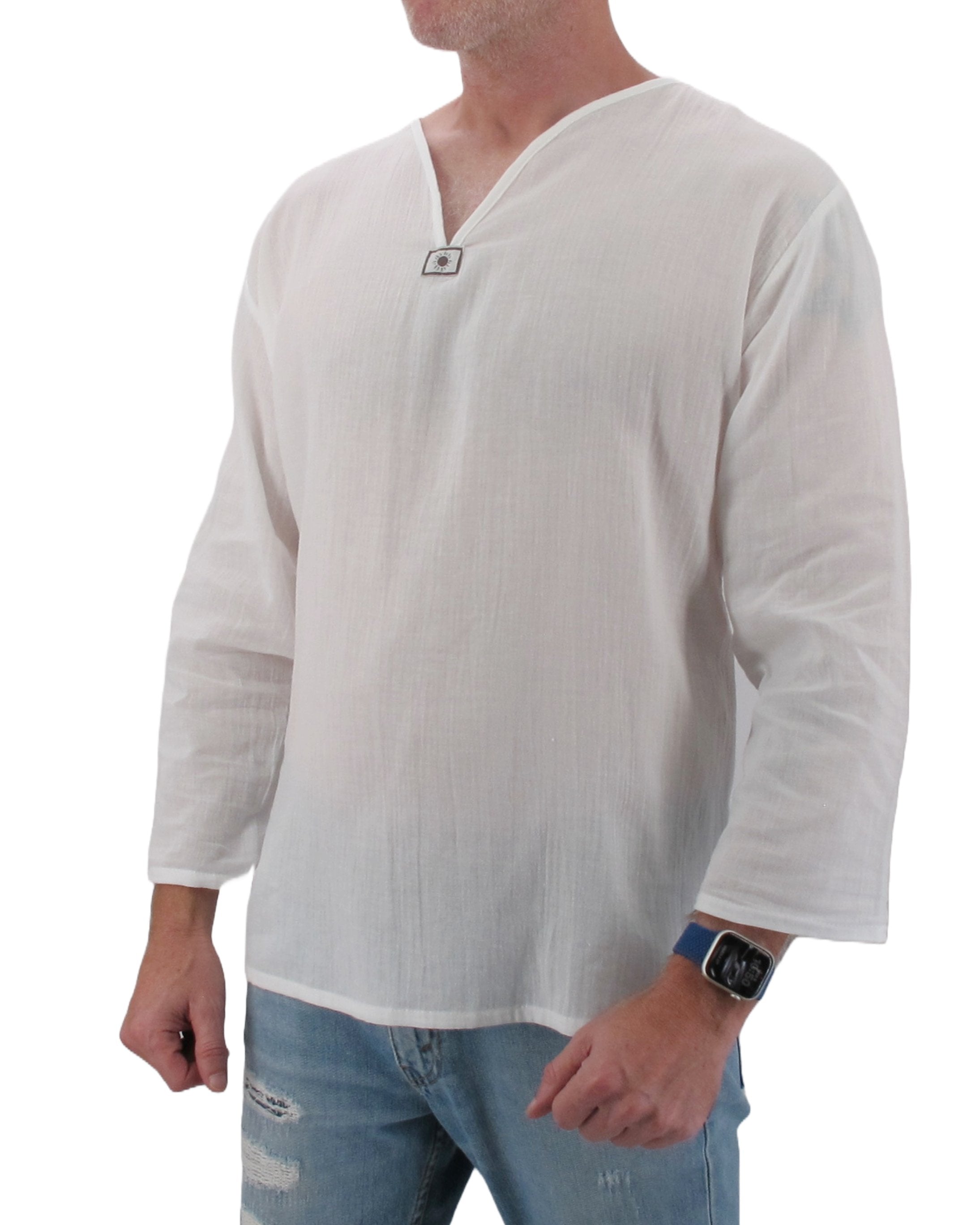 Long Sleeve Hippie T-Shirt White